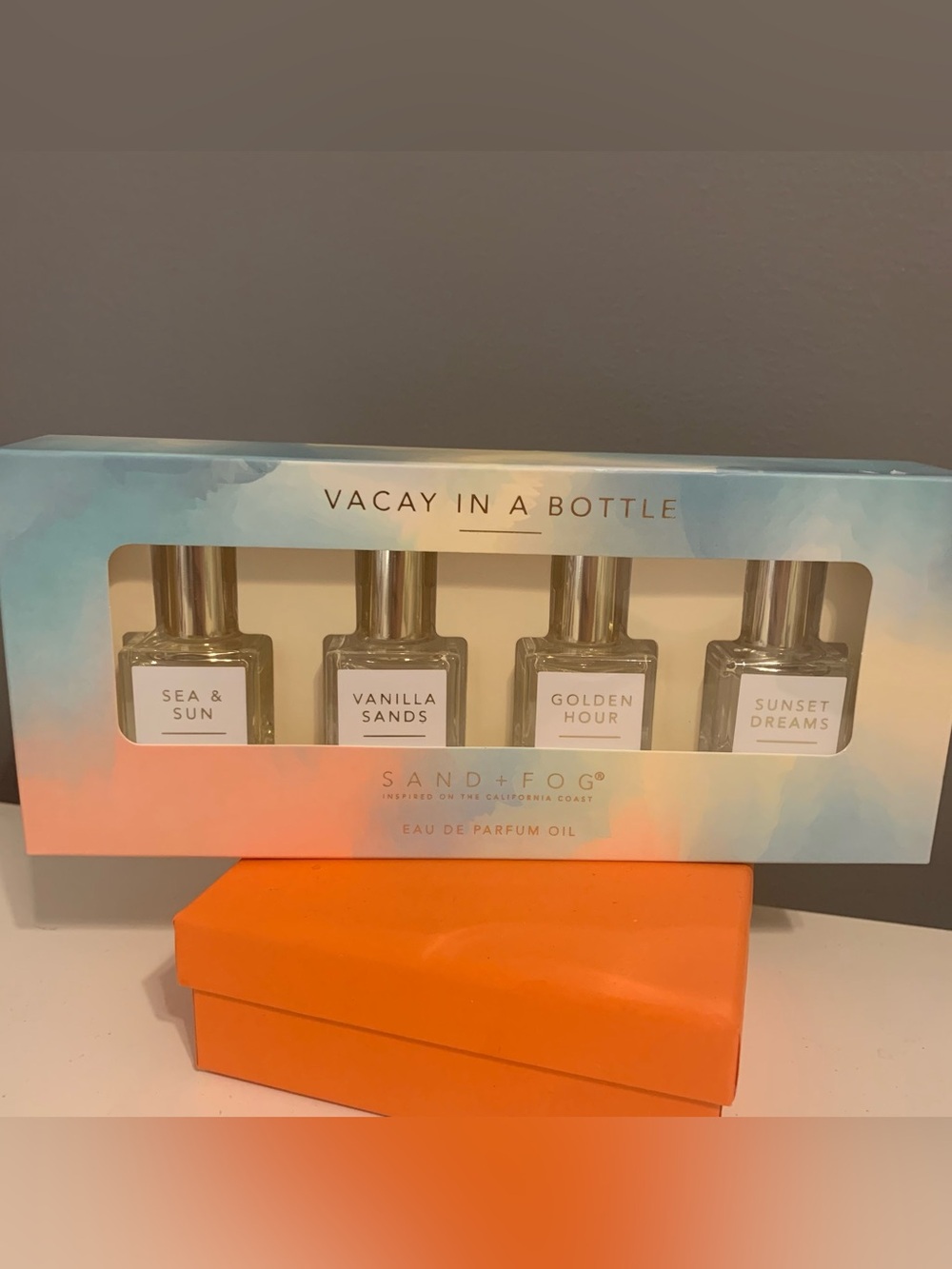 Sand + Fog Vacay In A Bottle Perfume Oil Set Sea & Sun Vanilla Sands Gift
